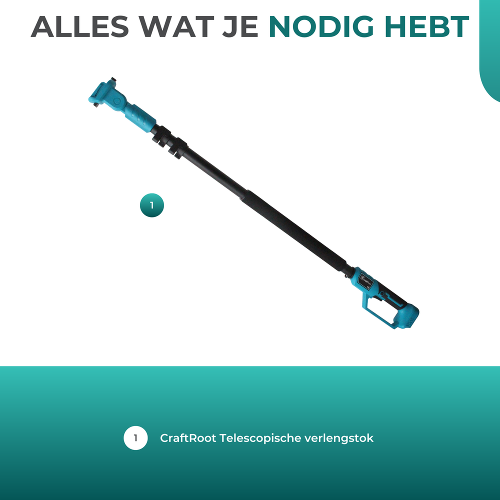 Telescopische Verlengstok 270cm – voor CraftRoot Mini Kettingzaag PRO & Snoeischaar PRO — 7