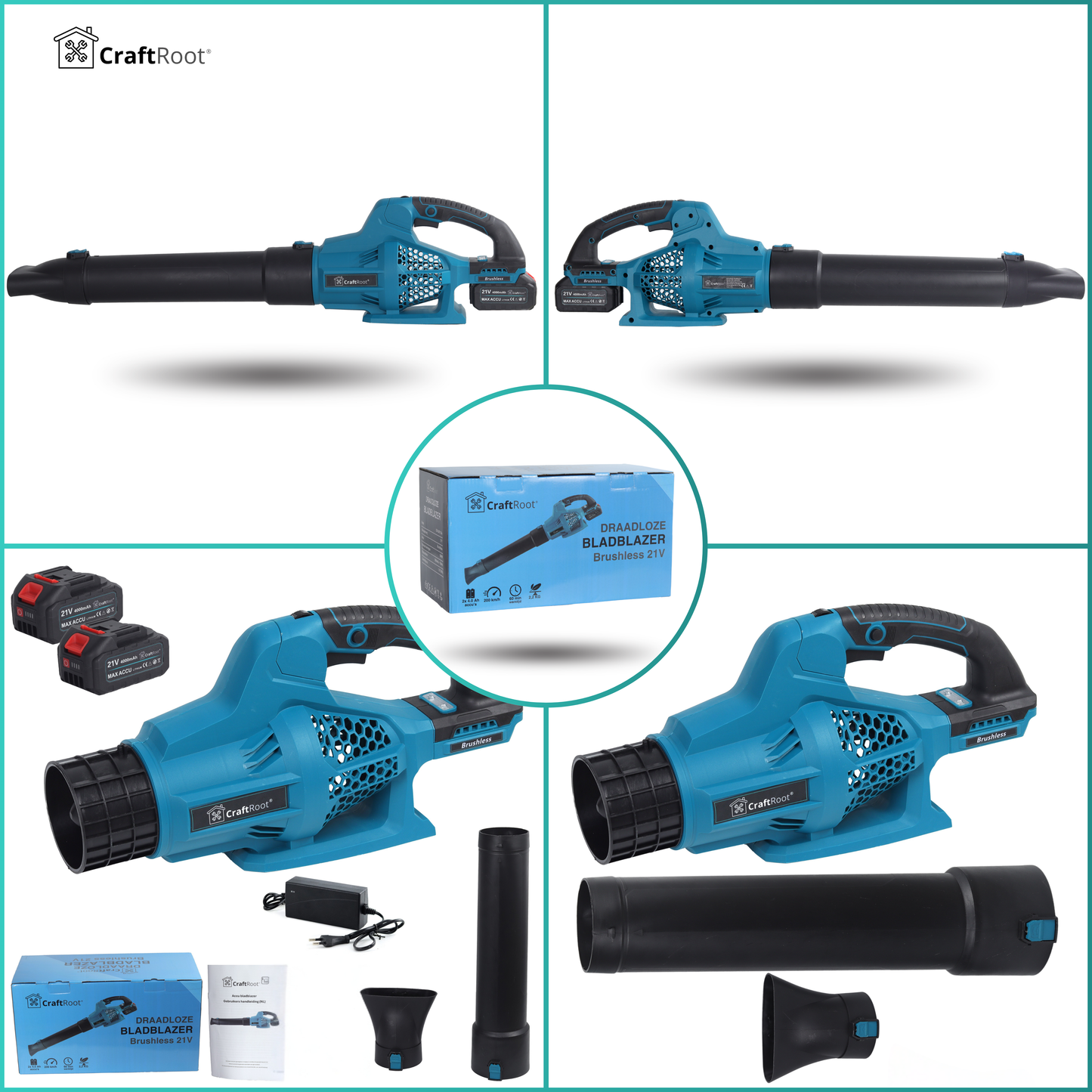 Accu Bladblazer PRO – Brushless & 2 Accu's
