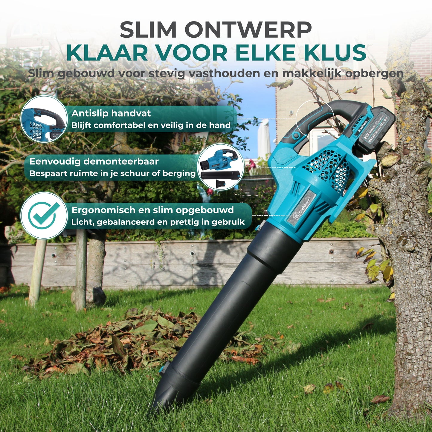 Accu Bladblazer PRO – Brushless & 2 Accu's